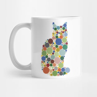 Cat Coloured Dots Mug